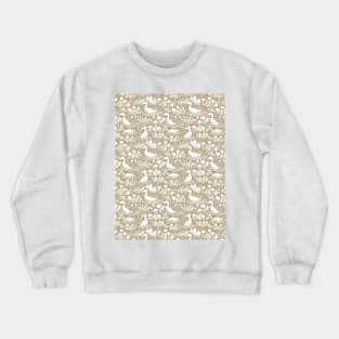 Ducks in the pond woodblock print Crewneck Sweatshirt